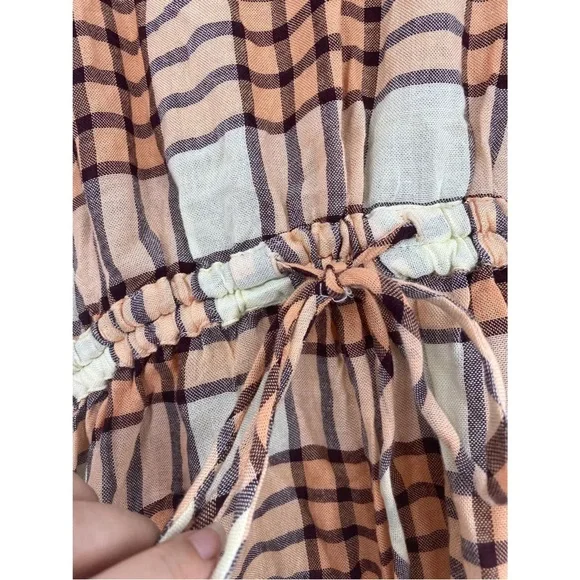 We the Free (Free People) Pacific Dawn Plaid Top Size Large - Picture 5 of 7